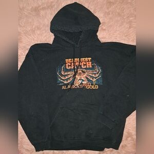 Black Deadliest Catch Distressed Hoodie